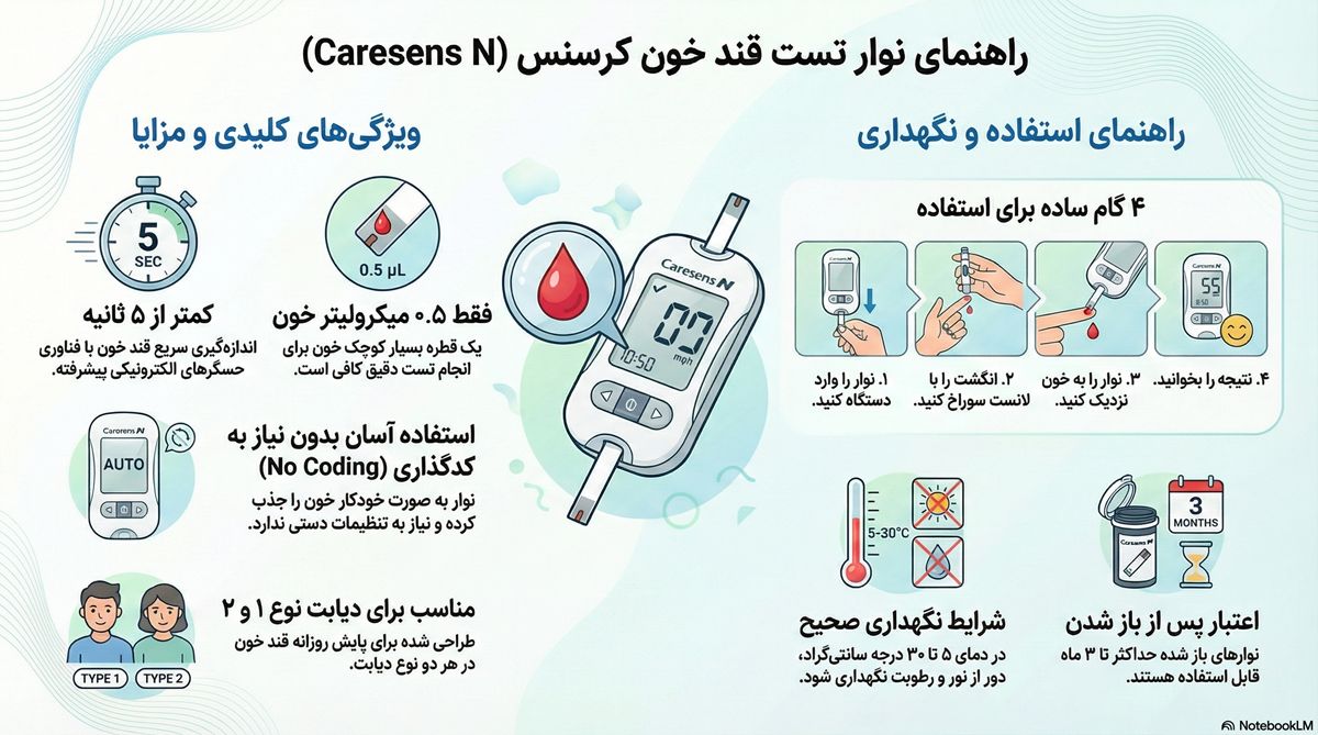 نوار تست قند خون کرسنس ان آی سنس