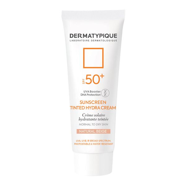 کرم ضد آفتاب رنگی پوست خشک +SPF50 بژ طبیعی درماتیپیک 50 میلی لیتر