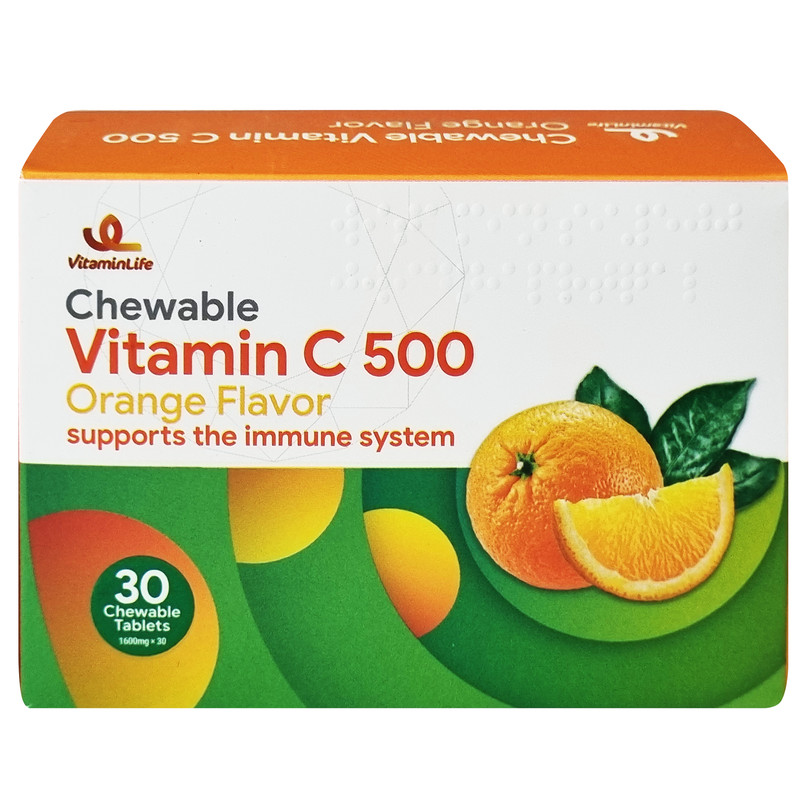 e6c21e279abd4a5e5e84d0a5f41cae578e4e93c7_1707127949 قرص جویدنی ویتامین C 500 میلی گرم ویتامین لایف ۳۰ عددی طعم پرتقال - تصویر 1