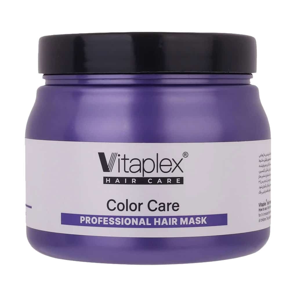Vitaplex-Colored-Hair-Mask-500-ml ماسک ترمیم کننده مو های رنگ شده فاقد سولفات نیازمند آبکشی 500 میلی لیتر ویتاپلکس - Image 1