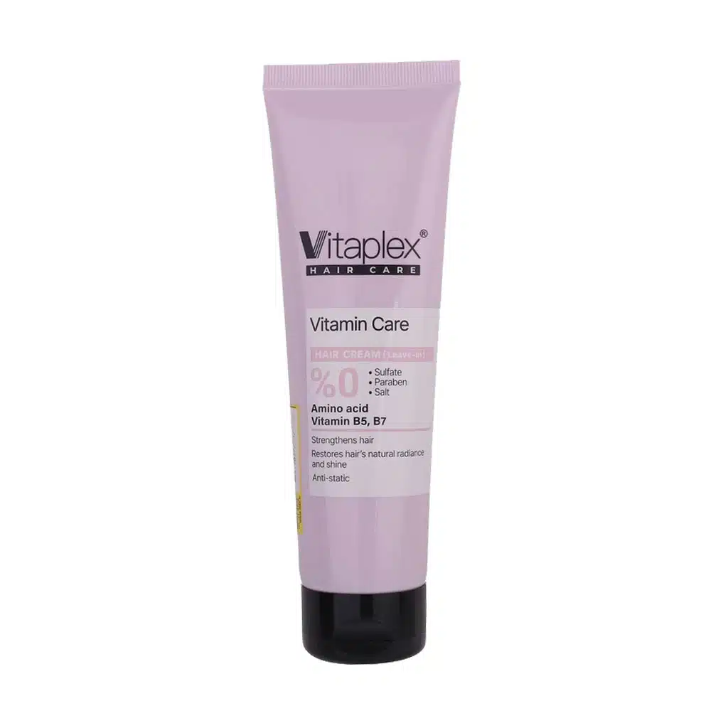 Vitaplex-Hair-Cream-For-Dry-Hair-150ml.jpg کرم ترمیم کننده مو های خشک و نرمال فاقد سولفات (بدون نیاز به آبکشی) 150 میلی لیتر ویتاپلکس - Image 1