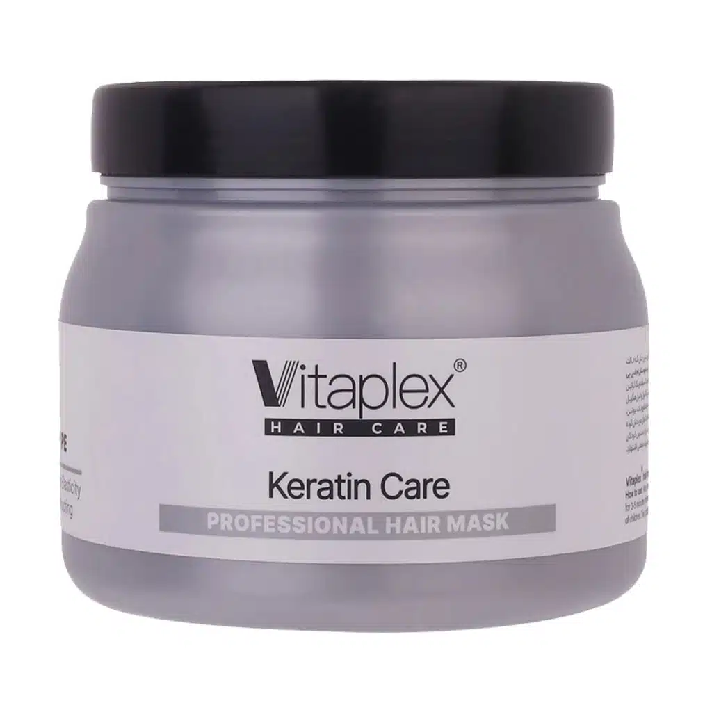 Vitaplex-Keratin-Care-Hair-Mask-500-ml.jpg ماسک ترمیم کننده مو کراتینه (نیازمند آبکشی) 500 میلی لیتر ویتاپلکس - Image 1