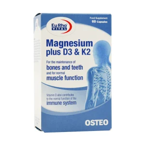 Eurhovital Magnesium Plus D3 And K2 60 Capsules