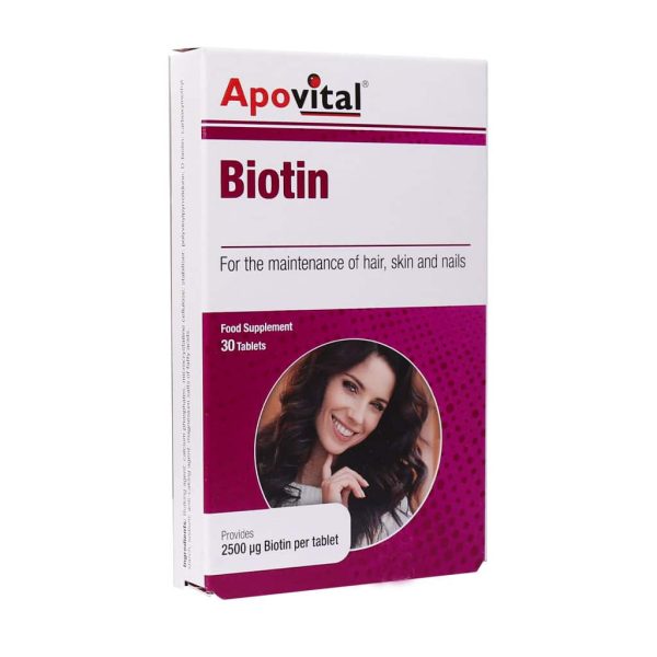 قرص بیوتین 2500 میکروگرم آپوویتال Apovital