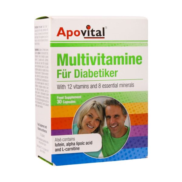کپسول ژله ای مولتی ویتامین دیابتیک آپوویتال Apovital