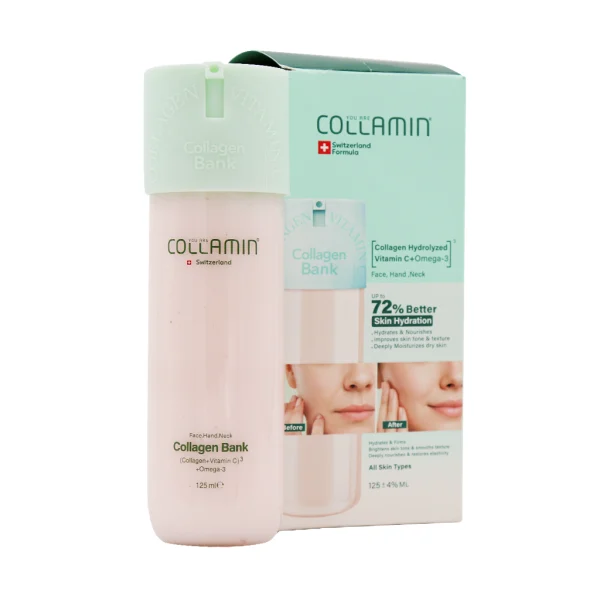 کرم کلامین مرطوب کننده حاوی کلاژن هیدرولیز شده، ویتامین C و روغن امگا 3-  125 میلی لیتر Collamin