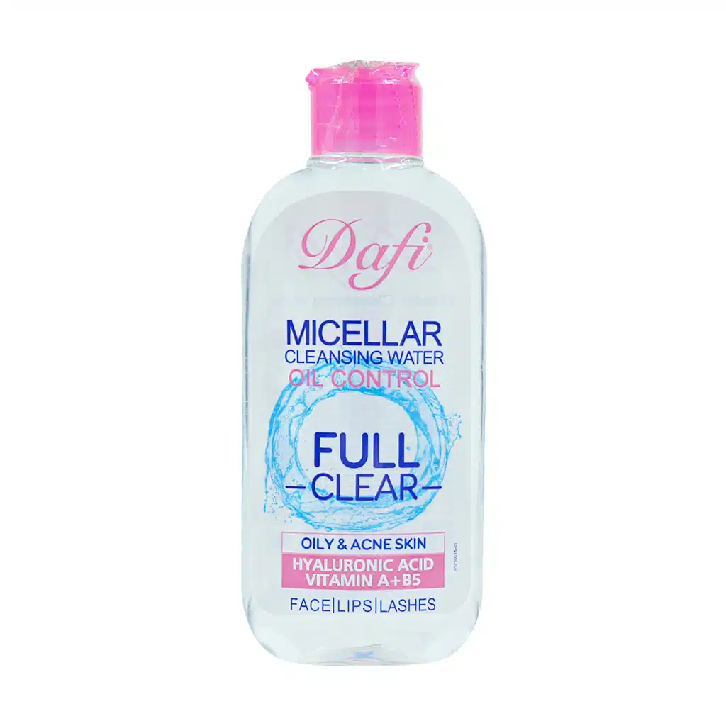 Dafi-Micellar-Cleaning-Water-For-Oily-and-Acne-Skin.jpg میسلار واتر مناسب پوست های چرب 200 میلی لیتر دافی - تصویر 1