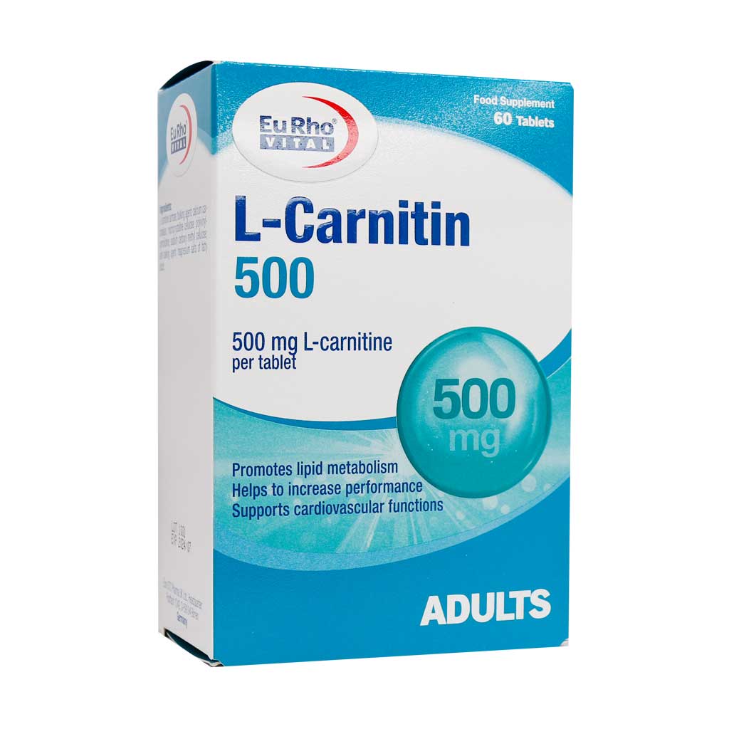 قرص ال کارنیتین 500 میلی گرم یوروویت قرص ال کارنیتین 500 میلی گرم یوروویتال 60 عدد - تصویر 1