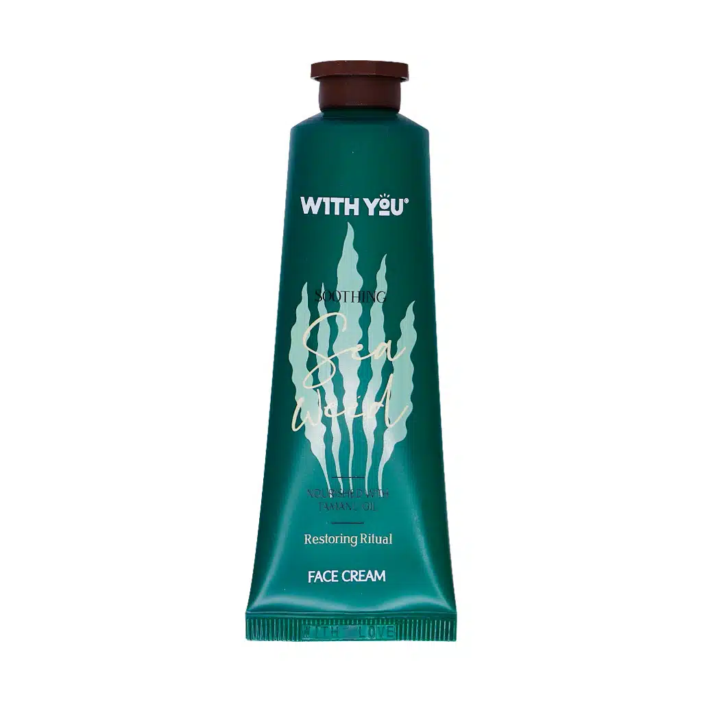 with-you-face-cream-with-tamano-oil-and-seaweed.jpg کرم صورت طبیعی عصاره تامانو و جلبک دریایی 50 میلی لیتر ویت یو With You - تصویر 1