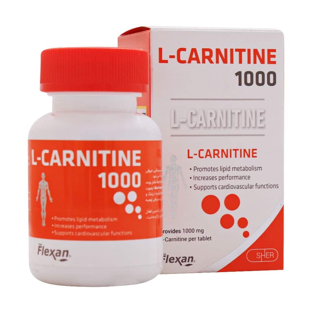 Fisher-Flexan-L-Carnitine-1000-Mg-30-Tabs قرص ال کارنیتین 1000 میلی گرم فیشر فلکسان بسته 30 عددی - تصویر 1