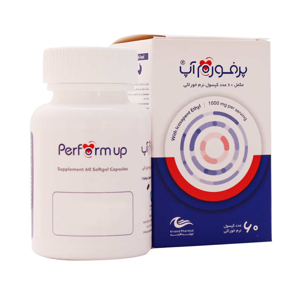Arvand-Pharmed-Perform-Up-60-Softgels-Capsule کپسول پرفورم آپ 1000 میلی گرم اروند فارمد 60 عدد - تصویر 1