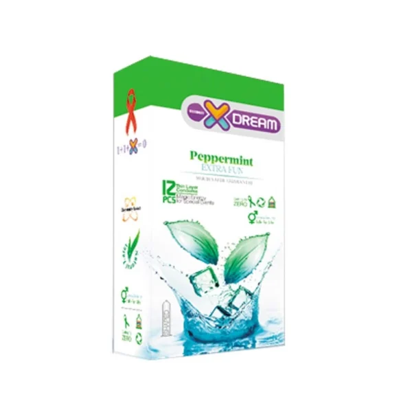 کاندوم خنک کننده (Peppermint) ایکس دریم 12 عددی