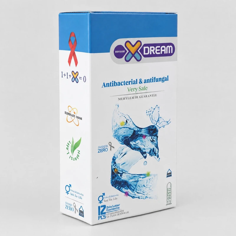 Xdream very safe کاندوم ضد قارچ و باکتری (Very Safe) ایکس دریم 12 عددی - تصویر 1